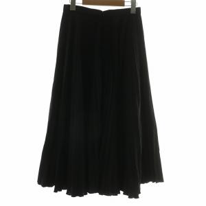 PRADA プリーツスカート 総柄 36S ブラック