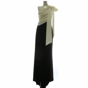 ドレス ワンピース アシンメトリー XS ブラック ホワイト BOS20224L