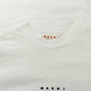 MARNI Ｔシャツ カットソー 半袖 クルーネック ロゴ 白 ホワイト 黒 ブラック /MP GY19