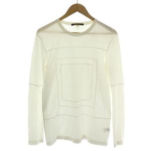 Tシャツ カットソー 長袖 無地 クルーネック イタリア製 S 白 ホワイト /MP GY19