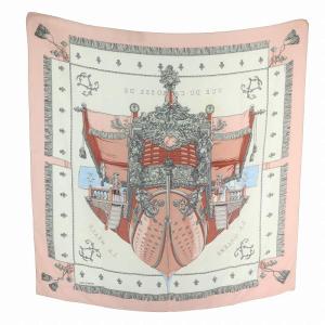 HERMES カレ90 VUE DU CARROSSE DE LA GALERE LA REALE クイーンの戴冠式