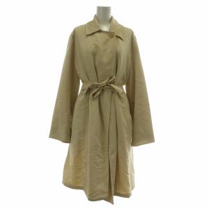 白タグ ステンカラーコート アウター ロング ベルト付き 40 L ベージュ /XZ GY19