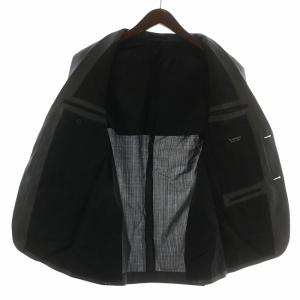 BURBERRY BLACK LABEL スーツ テーラードジャケット ベスト 2点セット ウール シルク混 シングル 2B 背抜き 肩パッド サイドベンツ