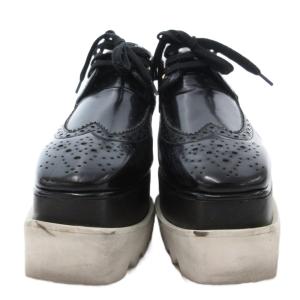 STELLA McCARTNEY エリス 厚底シューズ ウィングチップ 36.5 黒 ブラック 430825 /JS GY19