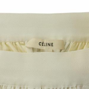 CELINE フィービー期 ロングパンツ テーパード イージー 34 XXS 白 ホワイト /XZ GY19