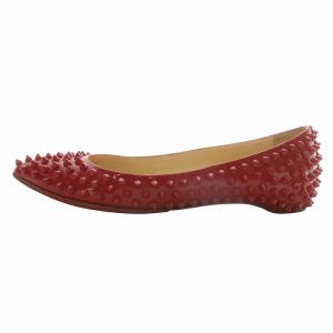 Christian Louboutin パンプス エナメル スタッズ 37.5 レッド