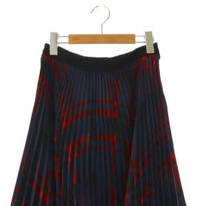 MAX&CO. プリーツスカート ミモレ ロング チェック 44 赤 レッド 紺 ネイビー /AT GY19