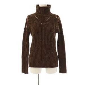 ニット セーター 長袖 ハイネック XS 茶 ブラウン /AT AX GY19