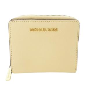 二つ折り財布 ウォレット 小銭入れあり ラウンドファスナー レザー 革 ロゴ ペールオレンジ /CK31