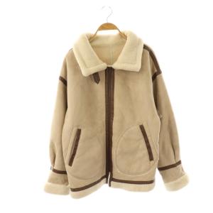 フェイクムートン フライトジャケット ボア F ベージュ 43-18-0060-928 /AT GY19