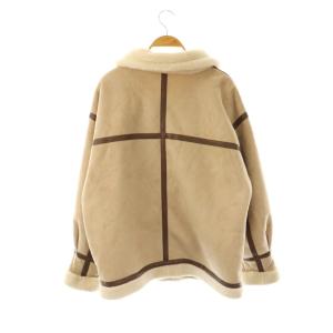 BEAMS HEART フェイクムートン フライトジャケット ボア F ベージュ 43-18-0060-928 /AT GY19