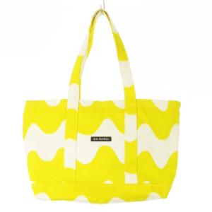 トートバッグ ビッグサイズ キャンバス 帆布 ボーダー ロゴ 黄 イエロー /CK8 GY19