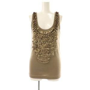 カットソー ノースリーブ コットン S カーキ /DO GY19