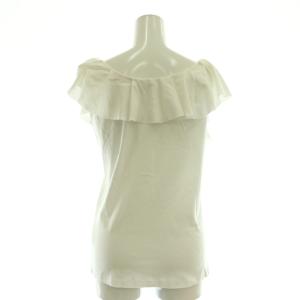 RED VALENTINO REDVALENTINO フリルカラーカットソー ノースリーブ 白 /CX OS GY19