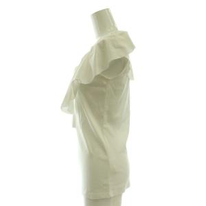 RED VALENTINO REDVALENTINO フリルカラーカットソー ノースリーブ 白 /CX OS GY19