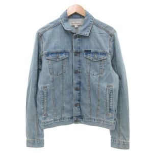デニムジャケット ジージャン ロゴ釦 M インディゴブルー /JS GY19