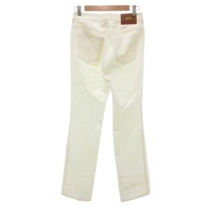 ESCADA ストレッチパンツ スリムフィット ストレートシルエット 34 白 ホワイト /JS GY19