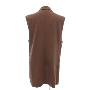 green label relaxing タグ付き ツイル テーラード ミドル ジレ マシンウォッシャブル・ストレッチ・防シワ・UVカット F 茶