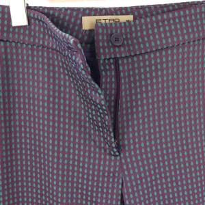 ETRO パンツ スラックス テーパード ジッパーフライ 38 紫 水色 /NR GY19