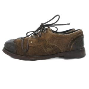 DOLCE&GABBANA ダービーシューズ スエード レザー 7 茶 ブラウン /JS GY19