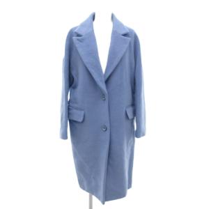 チェスターコート ミドル丈 モヘア混 O ライトブルー /JS GY19