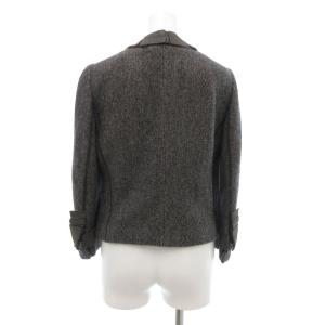 DOLCE&GABBANA ツイードジャケット リボン カシミヤ 36 グレー /JS GY19