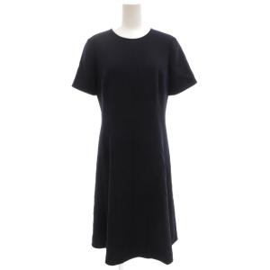 23SS Classic Crepe FittedFlare DR ワンピース 半袖 フレア ひざ丈 ハイストレッチ