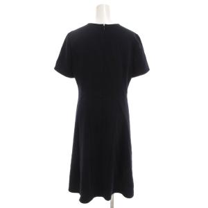 Theory 23SS Classic Crepe FittedFlare DR ワンピース 半袖 フレア ひざ丈 ハイストレッチ