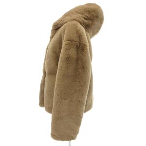 ESTNATION ボアジャケット ブルゾン フェイクファー フード ベージュ /JS GY19