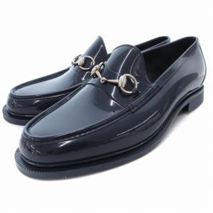 ビットローファー シューズ ラバー 紺 ネイビー /AE GY19