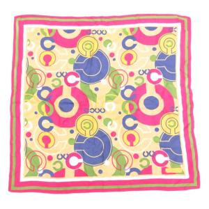美品 スカーフ 総柄 ロゴ シルク マルチカラー /AE GY19