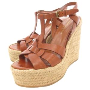 ウェッジサンダル シューズ ハイヒール プラットフォーム 37 茶 ブラウン /AE GY19
