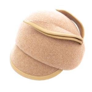 タグ付き MAY FELT5 キャスケット 帽子 ウールフェルト ベージュ /AE GY19