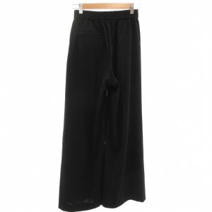HYKE 美品 イージーワイドパンツ スラックス ストレッチ 1 黒 ブラック /GV GY19