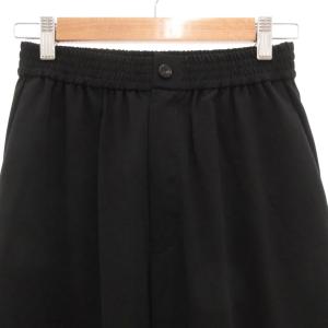 HYKE 美品 イージーワイドパンツ スラックス ストレッチ 1 黒 ブラック /GV GY19