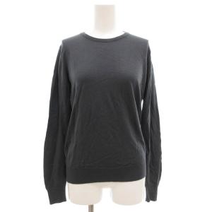 ニット セーター 長袖 プルオーバー クルーネック ウール M グレー /GV GY19