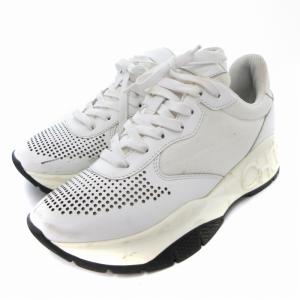 スニーカー シューズ ローカット ロゴ 37.5 24.5cm 白 ホワイト /AE GY19