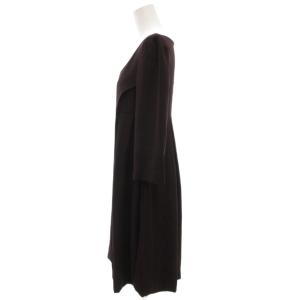 FOXEY NEW YORK エアリーグレースワンピース 七分袖 ひざ丈 ラップ風 38 紫 パープル系 28644-NSOFF238P
