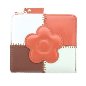 二つ折り財布 ウォレット 花モチーフ レザー マルチカラー /JS GY19