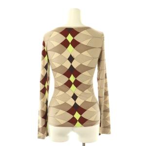 Emilio Pucci カットソー 長袖 総柄 XS ベージュ GY19