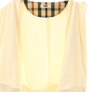 DAKS ジャケット ブルゾン ジップアップ M アイボリー /DO GY19