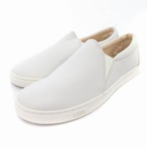 スリッポン スニーカー シューズ ロゴ 24cm 白 ホワイト /AE GY19