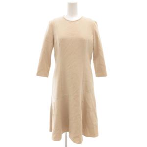 タグ付き 19SS ワンピース 七分袖 ひざ丈 フレア 38 ベージュ /GV GY19