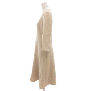 ANAYI タグ付き 19SS ワンピース 七分袖 ひざ丈 フレア 38 ベージュ /GV GY19
