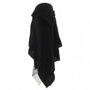 GIVENCHY アシンメトリースカート ASYMMETRICAL SKIRT ひざ丈 変形 レース フリル 36 黒 ブラック