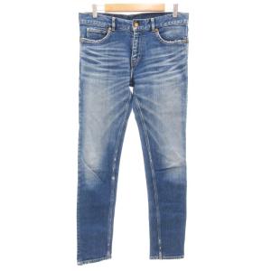 スーパースキニー Super skinny デニムパンツ ジーンズ ジップフライ S インディゴブルー