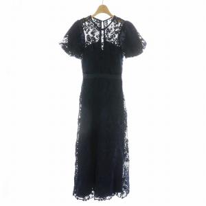 23AW NAVY LACE MIDI DRESS ワンピース