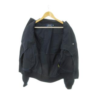 POLO RALPH LAUREN スイングトップ スタンドカラー ジップアップ ロゴ刺繍 XS 紺 ネイビー /MN4 GY01