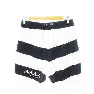 muta MARINE ショートパンツ サーフパンツ ラッシュガード 8チャーム ストレッチ ボーダー L 紺 ネイビー