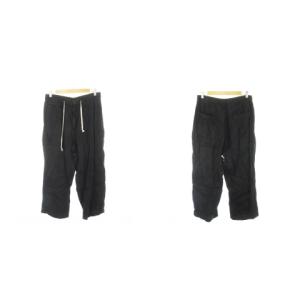JOHNBULL セットアップ ジャケット パンツ 麻 リネン カジュアル リラクシー L 黒 ブラック /CK1 GY01